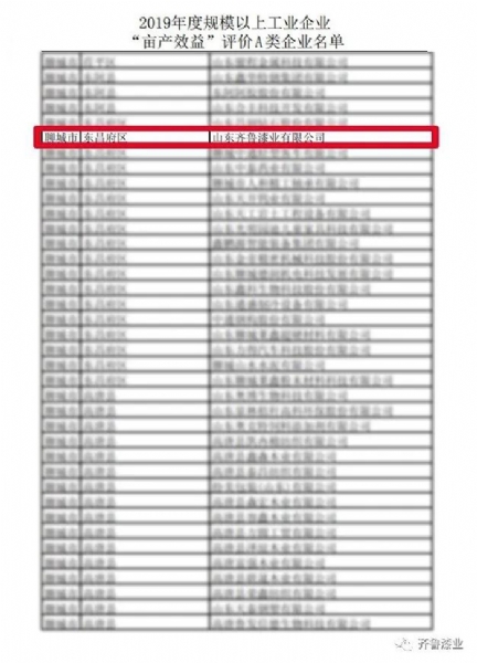 喜報！齊魯漆業(yè)再次入選評價A類企業(yè)名單